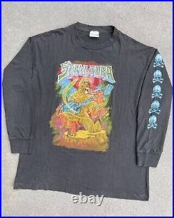 Vintage 90s Sepultura T-Shirt Very Rare Death Metal OSDM