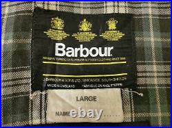 Vintage Barbour A130 Spey Olive Green Fly Fishing Jacket Size Large VERY RARE