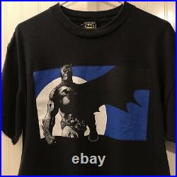 Vintage Batman T Shirt Mens LARGE Very Rare Men's DC Comics Warner Bros Promo