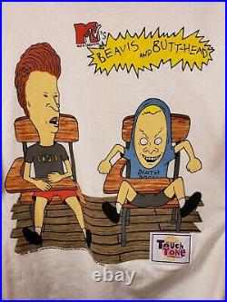 Vintage Beavis And Butthead Touch Tone T-Shirt Large Very Rare 1997 MTV Talking