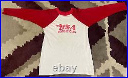 Vintage Champion BSA Motorcycles Long sleeve T-shirt very rare (large)