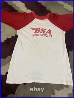 Vintage Champion BSA Motorcycles Long sleeve T-shirt very rare (large)