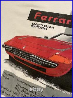 Vintage Ferrari Daytona Size Large Oneita T Shirt Very Rare Single Stitch