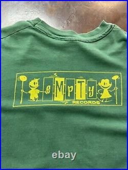 Vintage Gas Huffer Band T-Shirt Very Rare Green Men's Large Empty Records