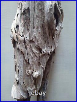 Vintage Large African Driftwood Sculpture Very Rare Artwork 33.5 Inches Tall