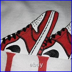 Vintage Nike Jordan Chicago 1 Gray Tag T Shirt Very Rare 80s 90s 1985 Tee
