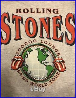 Vintage OG 90s 94 95 Rolling Stones Voodoo Lounge Band Hoodie Jacket VERY RARE
