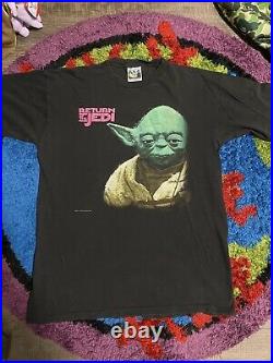 Vintage Original Classic Yoda T Shirt Star Wars Lucas Films Mens Small Very Rare