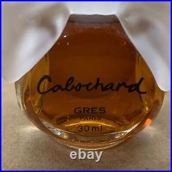 Vintage Original Gres Cabochard 1 oz / 30ml VERY RARE Large Glass Bow & Stopper