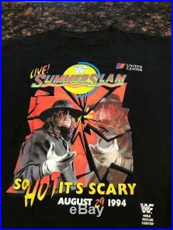 Vintage Original WWF Summer Slam 1994 The Undertaker T-shirt Very Rare