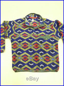 Vintage Patagonia Geometric Snap T Synchilla Fleece Multicolor Size L Very Rare