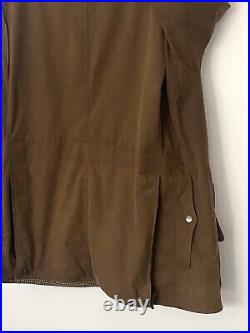 Vintage Polo Ralph Lauren Men Barn Jacket Brown Oil Waxed Lined Very Rare Size L