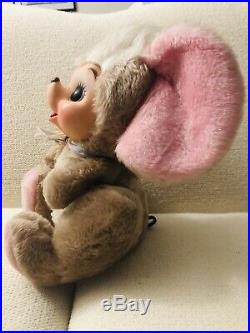 Vintage Rushton Mouse Rat Mice Rubber Face Big Ears Large Plush Doll VERY RARE