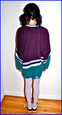 Vintage STARTER Anaheim Mighty Ducks NHL Hockey Jersey Mens sz Large L VERY RARE