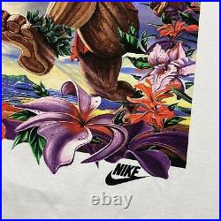 Vintage VERY RARE Nike 1994 HONOLULU MARATHON Grey Box Tag White T-shirt