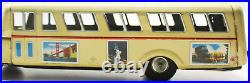 Vintage Very Rare Large Around The World Tin Friction Sightseeing Bus