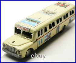 Vintage Very Rare Large Around The World Tin Friction Sightseeing Bus