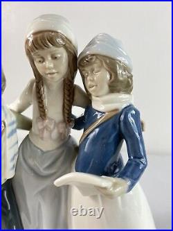 Vintage Very Rare, Large NADAL Singing Girls Choir Porcelain Figure 11 inch