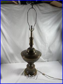 Vintage Very Rare Large Tall Brass Urn Table Lamp 3 Feet 3 1/2 Tall #107 READ
