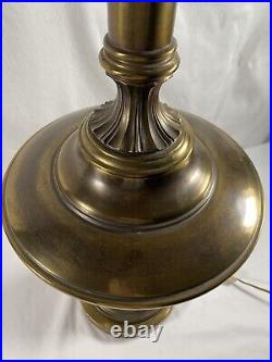 Vintage Very Rare Large Tall Brass Urn Table Lamp 3 Feet 3 1/2 Tall #107 READ