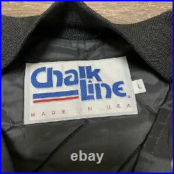 Vintage Very Rare NHL San Jose Sharks Chalk Line Fanimation Jacket Mens Large L