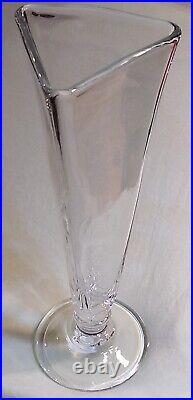 Vintage Very Rare Signed Simon Pearce Hand Blown 15 Iconic Large Triangle Vase