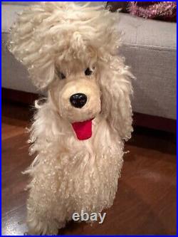 Vintage/Very rare Large Stuffed French Poodle Dog Plush Toy Animal