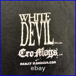 Vintage White Devil Cro Mags Band Shirt Very Rare Size Large Made In Usa