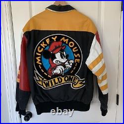 Vintage jeff hamilton leather Mickey Mouse jacket Wild One Very Rare