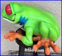 Vtg 00 CHA-CHA THE TREE FROG Very Rare Iconic Rainforest Cafe LARGE Statue