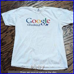 Vtg 2006 Google Checkout Promo SHIRT (Large) Very Rare Double-Sided Limited Ed