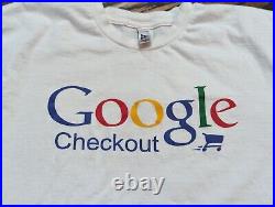 Vtg 2006 Google Checkout Promo SHIRT (Large) Very Rare Double-Sided Limited Ed