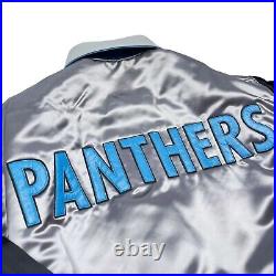 Vtg Very Rare Carolina Panthers Jeff Hamilton Full Leather Jacket Mens Large