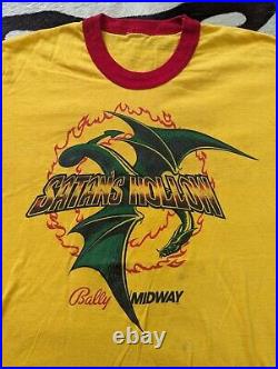 Vtg Very Rare Satan's Hollow Shirt 1981 Promo T shirt Bally Midway Arcade EUC