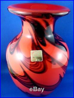 WOW Very Rare! Vintage DOLPHIN GLASS Japan HEAVY THICK CRYSTAL ART GLASS Vase AU