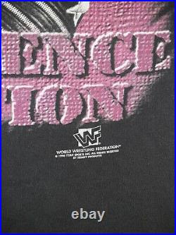 WWE VERY RARE Vintage Original 1996 WWF Bret Hart excellence L WRESTLING Shirt