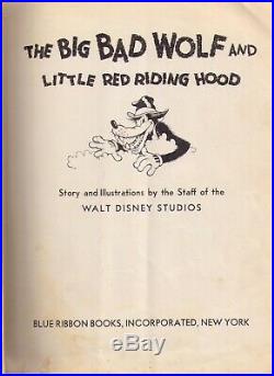 Walt Disney signed rare 1934 book very large, dark signature Phil Sears COA