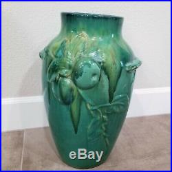 Weller Pottery Large 18 Green Vase Signed Very Rare Piece Absolutely Beautiful