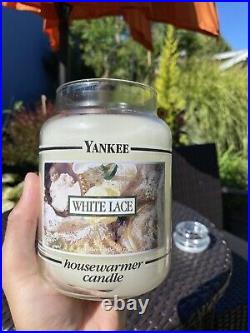 Yankee Candle 22 oz WHITE LACE Black Label VERY RARE